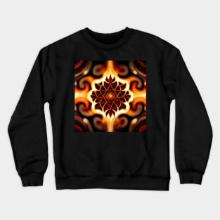 Fire fractal Mandala pattern Crewneck Sweatshirt